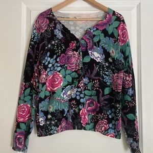 Floral Women's Cardigan Sweater